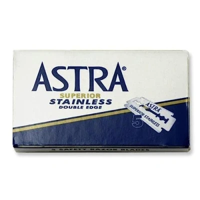 Image de 100 doubles lames inoxydables Astra Supérieur pour rasoir de sûreté fabriquées en Russie par Gillette !