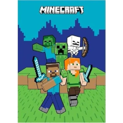 Image de Plaid polaire minecraft 100x140 cm.Neuf.