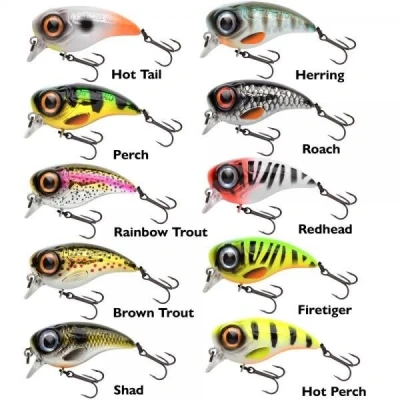 Image de Spro Fat Iris Flottaison Lente 4cm 5.4g (profondeur: 0.3m) Couleur : Truite Brune
