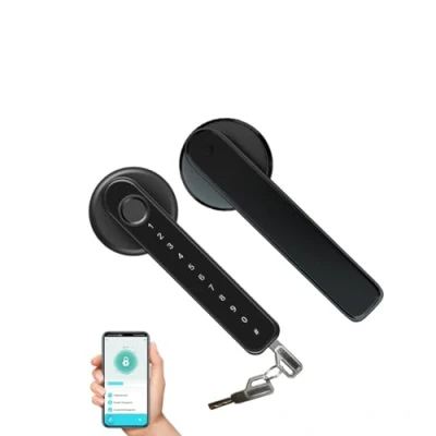 Image de Xenocam serrure de porte intelligente à empreintes digitales avec poignée clavier pour maison, appartement, bureau, d&#039;entrée, chambre coucher, d&#039;entrée sans clé