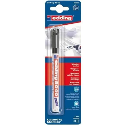 Image de edding 8040 marqueur spécial tissu noir 1 stylo pointe ronde de mm feutre textile lavable en machine (95 C) pour écrire sur les vêtements