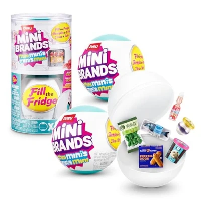 Image de Mini Brands Capsule Fill The Fridge Minis série 1 de ZURU, Jouet Miniature à Collectionner, Emballage Surprise, réplique, partir 8 Ans (2 Capsule)