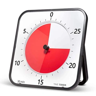 Image de Time Timer MAX, Extra Large 44x44cm; minuterie analogique visuelle; 8 réglages de durée; des cadrans interchangeables; signal en option; pas coche fort; un outil à la &#039;Time Management&#039;, (noir)