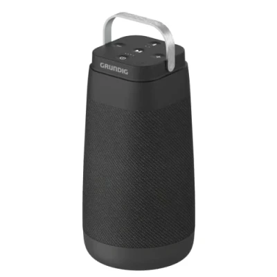 Image de GRUNDIG BT Speaker Connect 360 Enceinte Bluetooth, boîte à Musique, Son 360, portée jusqu&#039;à 30 m, autonomie 20 Heures, indicateur de Batterie LED, Station Charge, Microphone, Noir