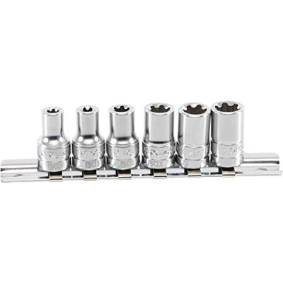 Image de BGS 9588 Jeu de douilles, profil T Plus (pour Torx Plus) 6,3 mm (1/4&quot;) 6EP 12EP 6 pièces