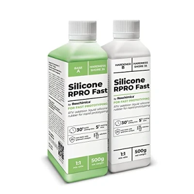 Image de Caoutchouc de Silicone Rapide 1:1 R Pro Fast, idéal pour des moules Rapides et qualité, Compatible avec Les résines, la Cire, Le plâtre d&#039;autres matériaux (1 kg)