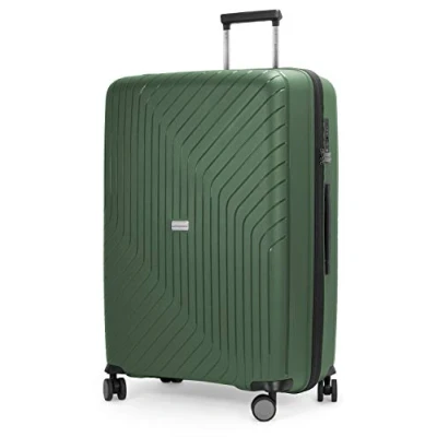 Image de Hauptstadtkoffer TXL Trolleys de Voyage en 3 Tailles, Coque Rigide polypropylène Robuste et léger, Vert foncé, Koffer 66cm, Valise