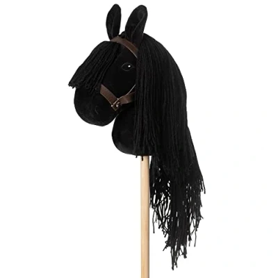 Image de By astrup cheval sur bâton noir 68cm