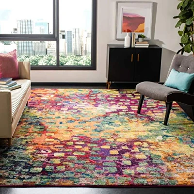 Image de Safavieh Grand Tapis de Salon rectangulaire pour Une Utilisation en intérieur, Polypropylène, Rose/Multi, 243 X 335 cm