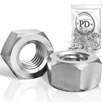 Image de PD® Ecrou Inox M12 (DIN 934 / ISO 4032) Ecrous Hexagonal en Acier inoxydable A2 V2A pour Vis, Boulons Filetés &amp; Tiges Filetées Hexagonaux et Mecaniques 50 pièces
