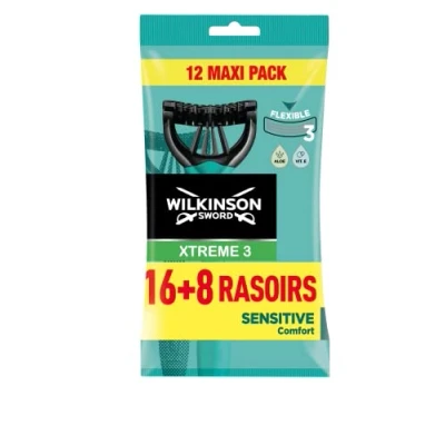 Image de Wilkinson Sword Xtreme 3 Pure Sensitive Comfort Rasoirs Jetables Masculins pack de 24