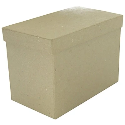 Image de Décopatch BT043C Un support en papier brun mâché 17x10x12 cm, Boite rectangle