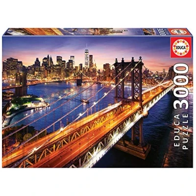 Image de Educa Puzzle de 3000 pièces pour Adultes Manhtattan. Mesure : 120 x 85 cm. Comprend Un Service pièce Perdue au Stock d&#039;échappement À partir 14 Ans (18508)