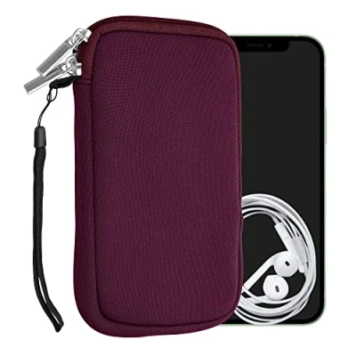 Image de kwmobile Housse Universelle Smartphone Pochette de Protection 16,5 x 8,9 cm pour téléphone Portable L 6,5&quot; en néoprène Bordeaux foncé