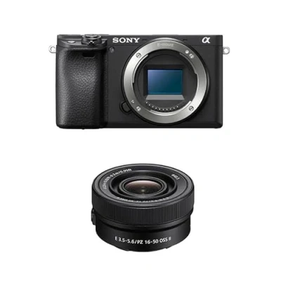Image de Sony Alpha 6400Appareil Photo Numérique Hybride APS C en kit avec l&#039;Objectif Zoom E 16 50mm f/3.5 5.6 PZ OSS (24,2 MP, AF 0.02s, Suivi des Yeux, 4K HLG, Ecran Selfie Vlogging)(ILCE6400, A6400)