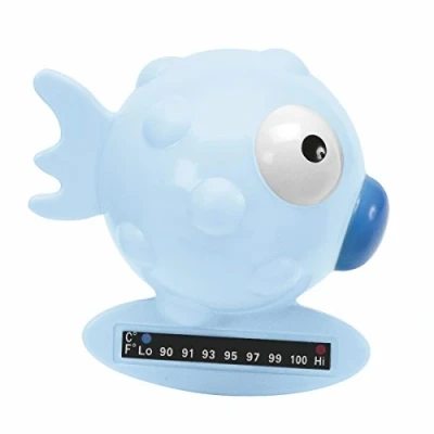Image de Chicco Thermomètre de Bain Poisson, Bébé pour Mesurer la Température l&#039;Eau, Thermosensible, Changeant Couleur et Flottant, Set Bébé, Bleu