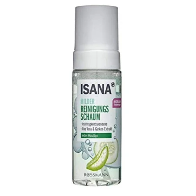 Image de ISANA Clean + Care Mousse nettoyante douce tout type de peau, hydratante, aloe vera et extrait concombre 150 ml