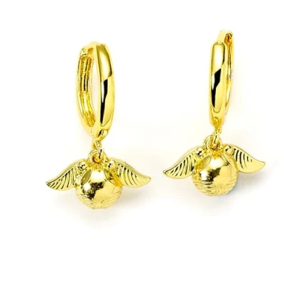 Image de Harry Potter Boucles d&#039;oreilles dorées Vif d&#039;or, taille unique, Zinc, Pas de gemme