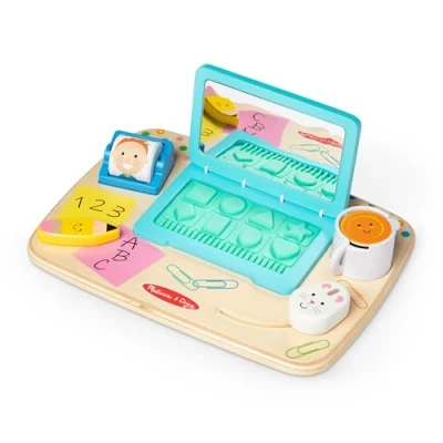 Image de Melissa &amp; Doug Tableau d’activités Ordinateur Work Play Jouet sensoriel, Jeu sensoriel pour acquérir des compétences, Jouets bébés 12 Mois et Plus, Cadeau garçons Filles, d&#039;Éveil