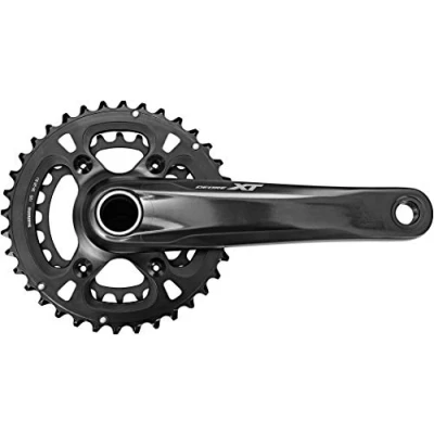Image de Pédalier VTT Shimano Deore XT FC M8100 2 36/26T 2x12S 172,5mm en aluminium noir