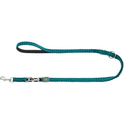 Image de HUNTER HILO Laisse réglable en Maille légère pour Chien Turquoise 1,5 x 200 cm