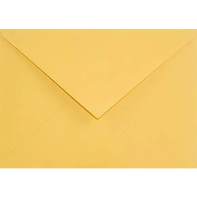 Image de Netuno 100 enveloppes jaune soleil C6 114x162 mm 120g Keaykolour Indian Yellow écologiques en papier recyclé colorées recyclées pour cartes de vœux mariage anniversaires Noël