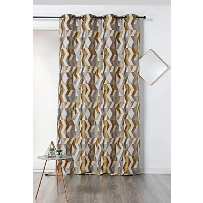 Image de Linder Rideau, 100Pourcentpolyester, Jaune, 135x240