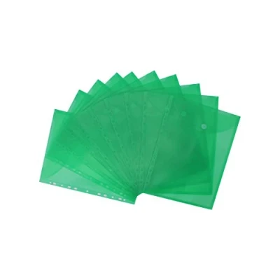 Image de Exxo by HFP Pochettes avec rabat et marge, Lot de 10 312 x 223 mm vert transparent