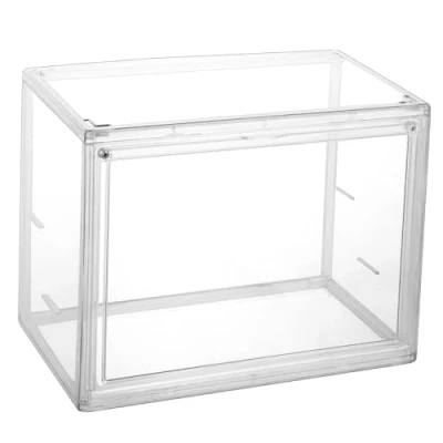 Image de Flearitzo Vitrine en Transparent pour Collection Boîte de Présentation ranger des figurines, livres, cosmétiques, chaussures et sacs à main 36x22x27cm