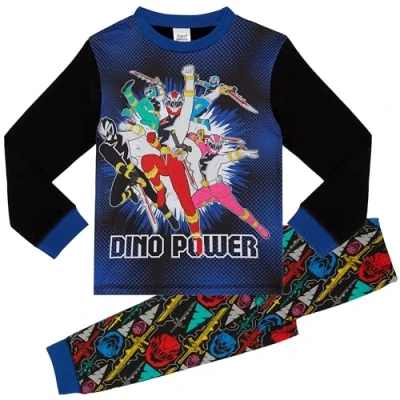 Image de Power Rangers Dino Fury Ensemble de Pyjama à Manches Longues pour Garçon 7 8 Ans: 128cm
