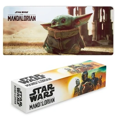 Image de Disney Tapis de Souris XL Dessous Bureau Mouse Pad Format 80x36 cm Accessoire Lilo et Stitch Mandalorian (Multicolore Mandalorian)