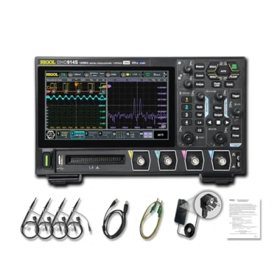 Image de RIGOL DHO914S Oscilloscope numérique portable, 125 MHz, 12bit,4 canaux analogiques, 16 numériques,prend en charge l&#039;analyse du diagramme de Bode, générateur signal intégré 25 MHz.