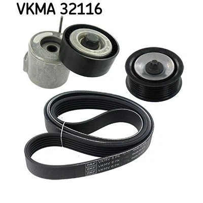 Image de SKF VKMA 32116 Jeu de courroies trapézoïdales à nervures ALFA ROMEO: Giulietta 5 portes, Van, FIAT: BRAVO 2, LANCIA: DELTA 3