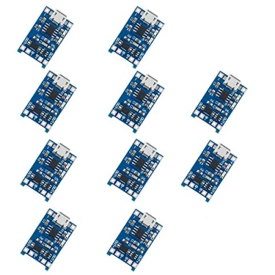 Image de ZkeeShop 10Pcs 5V 1A Micro USB Charging Module 18650 Lithium Battery Charger Board with Protection Function