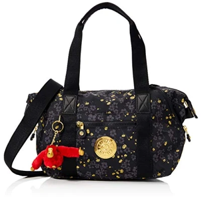 Image de Kipling Art Mini, Cartables femme, Multicolore (Grey Gold Fl), 34x21x18.5 cm (B x H T)