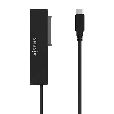 Image de AISENS ASE 35C02B Adaptateur pour disque dur 2,5&quot;/3,5&quot; SATA A USB C USB3.1 GEN1, noir