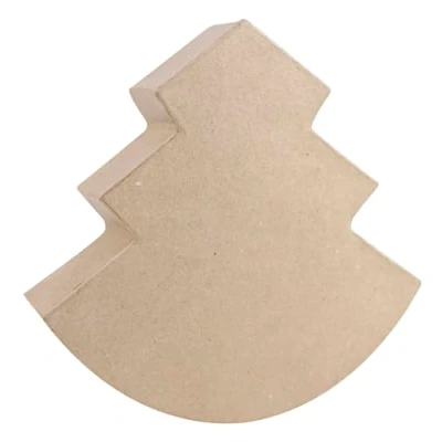 Image de Décopatch NO037C Un support en papier brun mâché 5x20x19,5 cm, Sapin à bascule