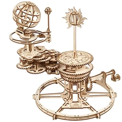 Image de UGEARS Puzzle 3D mécanique Tellurion Kit de modèle système solaire planétarium à monter soi même