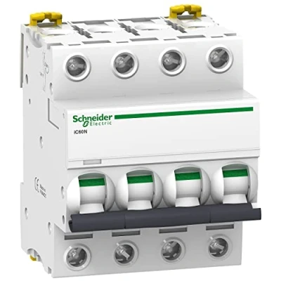 Image de Schneider Electric a9 F74432 IC60 N disjoncteur, acti9, courbure C, 4P, 85 mm Hauteur X 72 largeur 78.5 profondeur, 32 A Courant, 50/60 HZ, Blanc