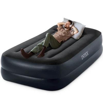 Image de Intex Coussin Double avec Matelas Gonflable en Fibre Tech RP gonflé Dimensions : 99 x 191 42 cm (64122)
