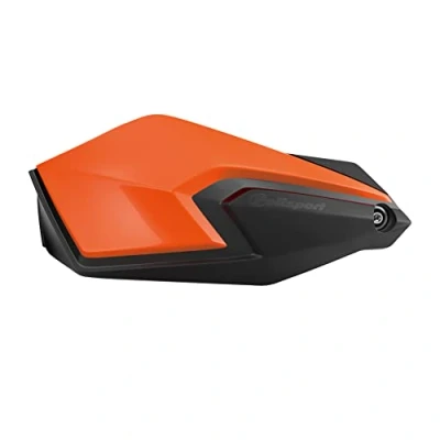 Image de POLISPORT 8308900004 Protège mains S DUAL 2 points de fixation MX Style en plastique avec kit montage inclus compatible tous les modèles motocross/enduro couleur orange