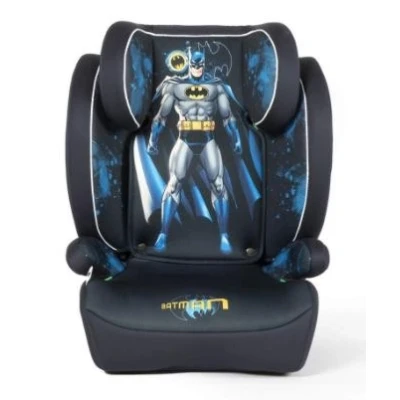 Image de DC Comics Siège d&#039;auto Batman pour la sécurité des enfants avec hauteur de 100 à 150 cm graphismes du super héros sur fond noir et bleu