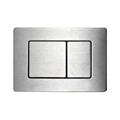 Image de Wunderbad Plaque de commande en acier inoxydable compatible avec Geberit Duofix Sigma (UP 320) 2 chasse débit