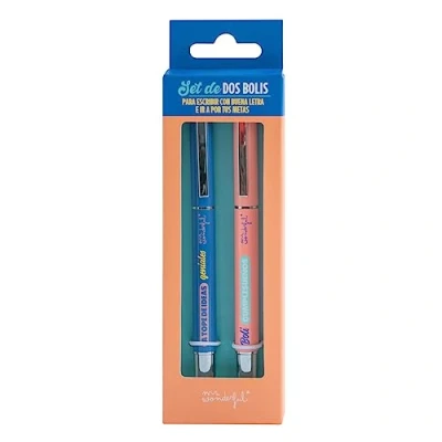 Image de Mr.Wonderful Lot de 2 stylos pour écrire avec une bonne lettre et aller vos objectifs