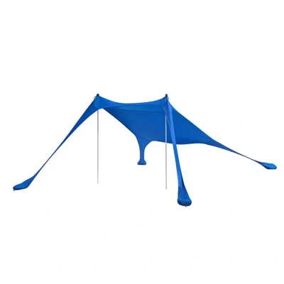Image de SoBuy Abri de Plage Lycra Polyester UPF30, Tente Portable, Parasol Plage, Ombre Tente, Auvent avec Sac Transport, pour Pique Nique Pêche Camping, Turquoise, OZT01 HB