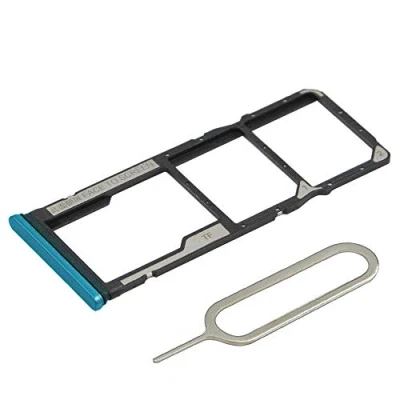 Image de MMOBIEL Tiroir Carte SIM de Rechange Compatible avec Xiaomi Redmi Note 9 / 9S Pro INCL. l&#039;épingle Support Bleu