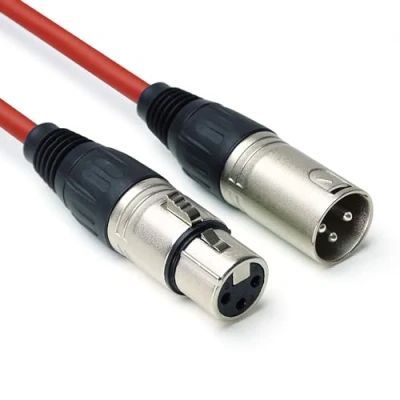 Image de keepdrum DMX004RD Câble DMX Rouge 3 broches XLR de commande 100 Ohm m