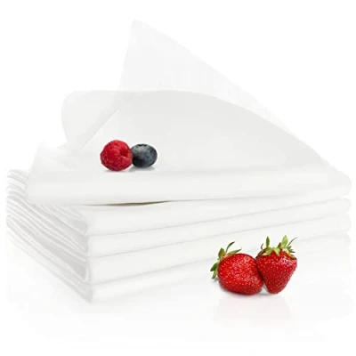 Image de COM FOUR® 5x Étamine chiffon de passage et à boulettes chiffons classiques finement tissés en blanc (05 pièces blanc)