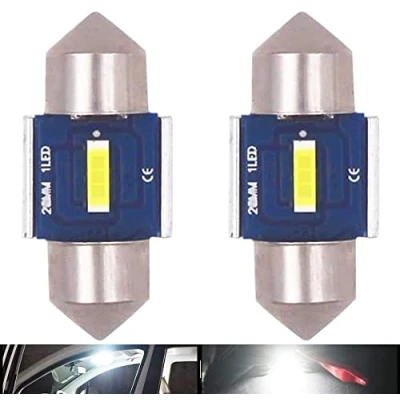 Image de Eseastar Ampoules LED navette 28 mm 12 V 24 C5 W Canbus sans erreur pour éclairage intérieur de voiture et plus encore, 6000 K blanc
