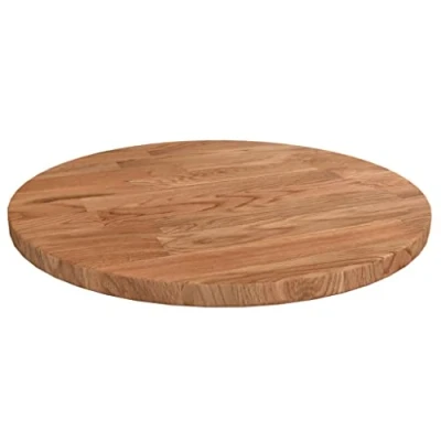Image de vidaXL Dessus de Table Rond Remplacement Rechange à Dîner Marron Clair Ø30x1,5 cm Bois Chêne Traité